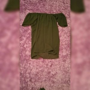 Black off the shoulder shirt